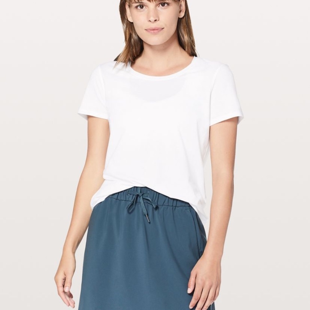 White lululemon love crew short sleeve tshirt lightweight
